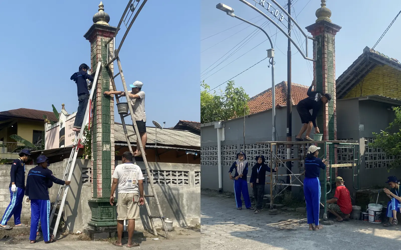 Kerja Bakti Mengecat Gapura Padukuhan Dadapan
